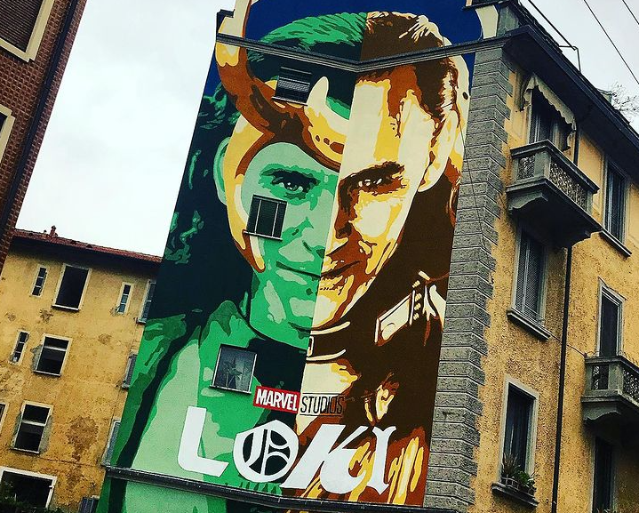 Il murale dedicato a Loki